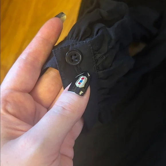 Batsheva OOAK iris blouse sample black medium - Picture 5 of 6